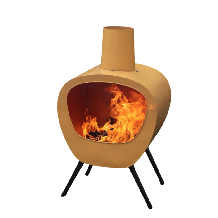 Gardeco Stella Chimenea, Mid-Century Retro Design, Orange