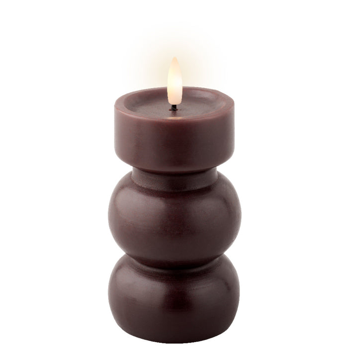 Kaemingk LED Wick Dark Brown Candle (15cm)
