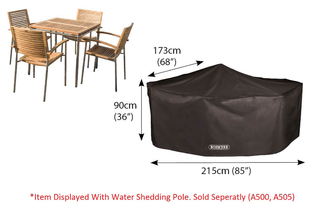 Bosmere Protector 6000 4 Seat Rectangular Patio Set Cover - Storm Black