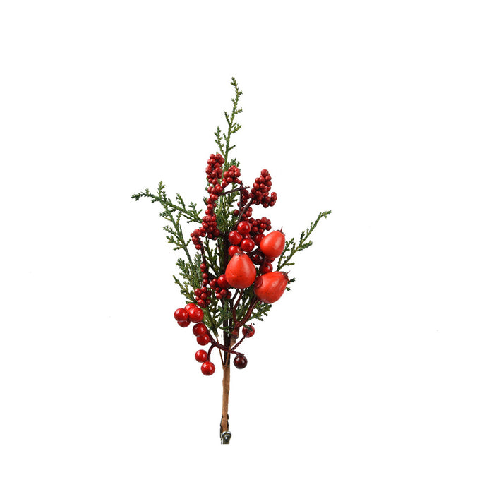 Kaemingk Indoor Big Berry Clip Red Berries (L.5Cm X W.7Cm X H.25Cm)