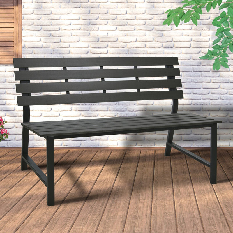 ForgeSeat Steel Bench with Polywood
