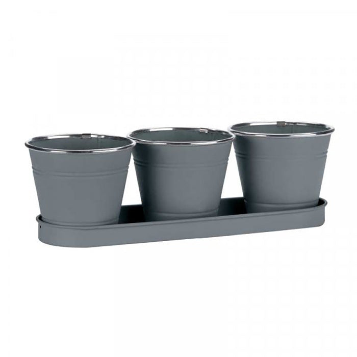 SmartGarden Windowsill Herb Pots - Slate 3-PK