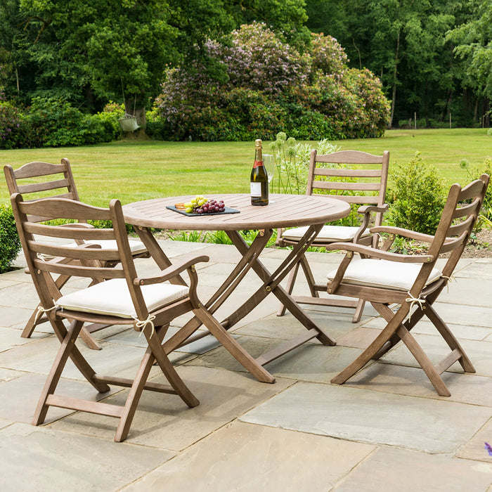 Alexander Rose Sherwood Folding Carver 4 Seater Set £749