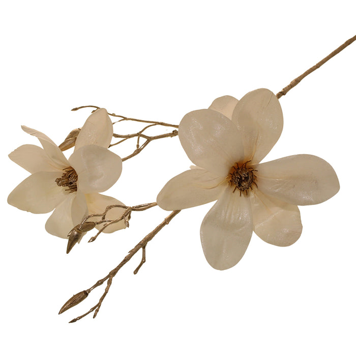 Sage Decor Sparkle Magnolia Spray (84cm)