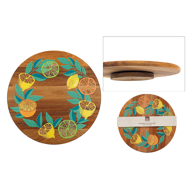 Sifcon 35Cm Citrus Printed Lazy Susan