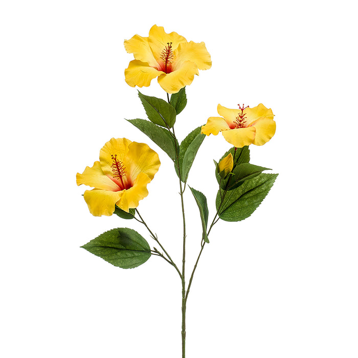 HIBISCUS Spray x3 Yellow 82cm