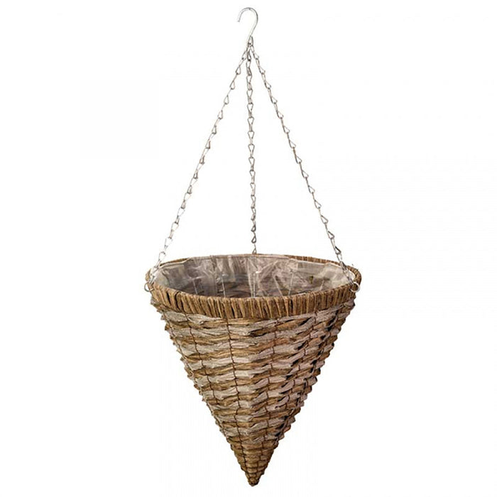 SmartGarden 14” Raffina Faux Rattan Cone
