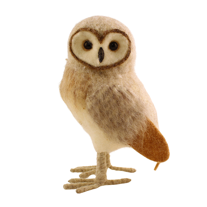 Sage Décor  Standing Felt Owl 23Cm