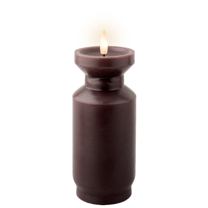 Kaemingk LED Wick Dark Brown Candle (17.8cm)