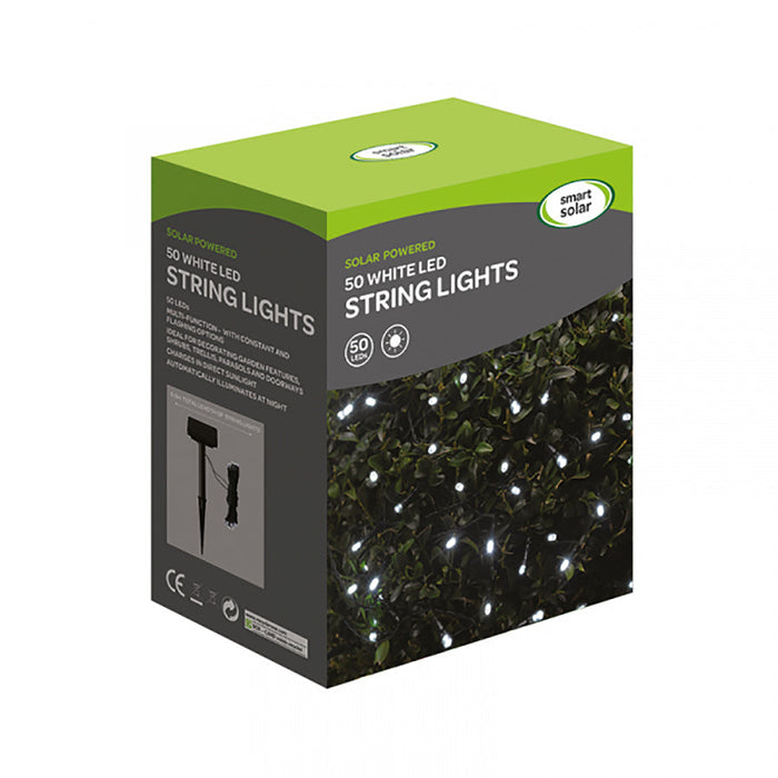 Smart Solar String Lights - 50 Cool White LED