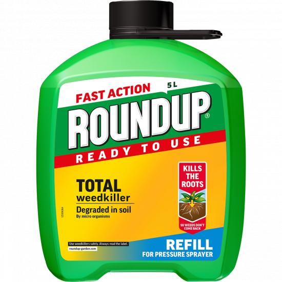 Roundup Fast Action Ready to Use Weedkiller Pump 'n Go Refill 5Ltr