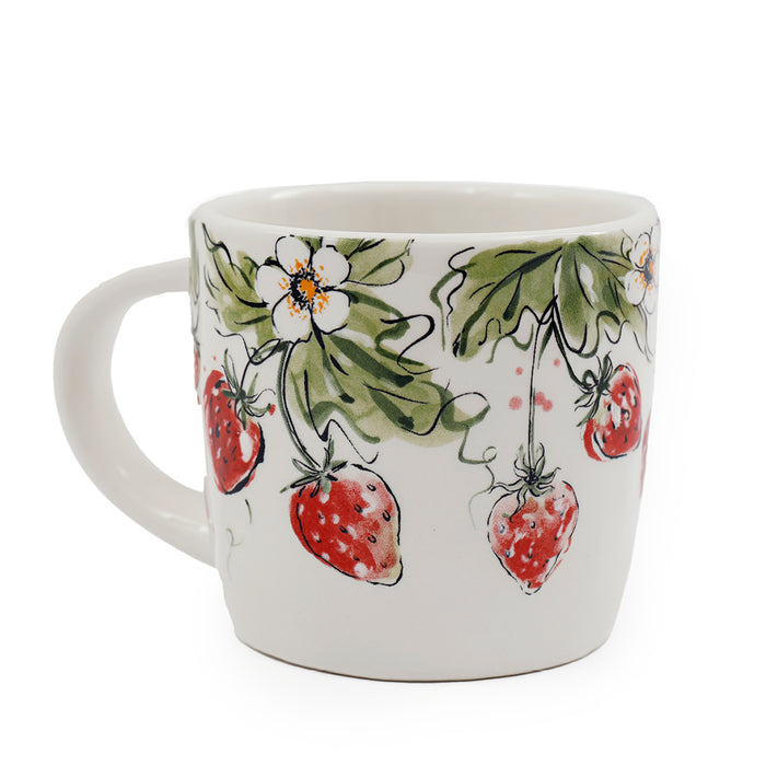 Sifcon 13.7X9Cm Strawberry Print Mug