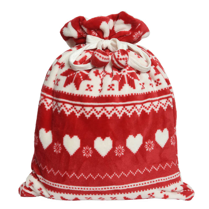 Kaemingk Throw Polyester In Bag With Deer Snowflake Print