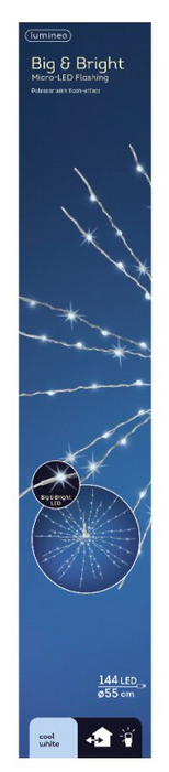 Kaemingk Micro LED Polestar Lights Flashing Effect Outdoor 144 Silver/Cool White