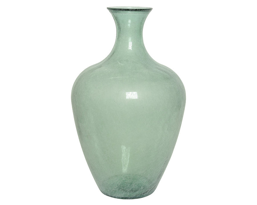 Kaemingk Recycled Glass Vase Light Green H100Cm