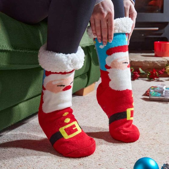 Smart Garden Santa Slipper Socks