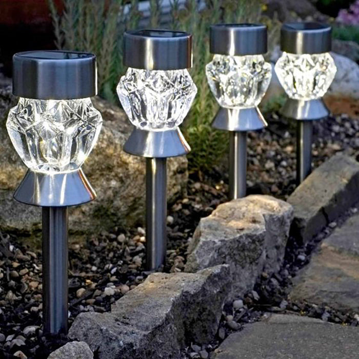 Smart Solar Crystal - Stainless Steel - 4 PC Carry Pack Display