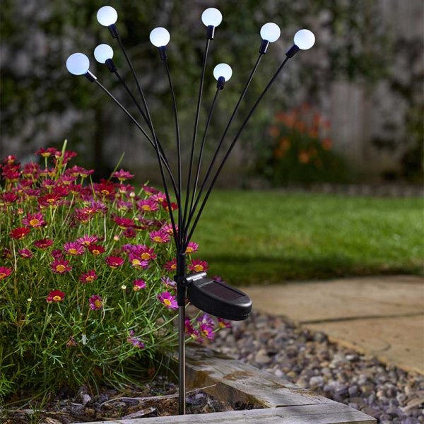 Smart Solar 8-Stem GloGlobes - Cool White