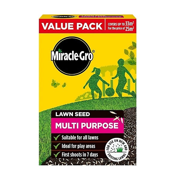 Miracle-Gro Multi-Purpose Lawn Seed Value Pack 33m2