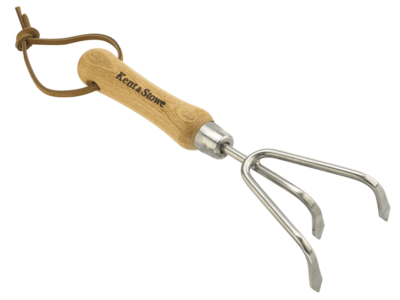 Kent & Stowe Stainless Steel Hand 3 Prong Cultivator