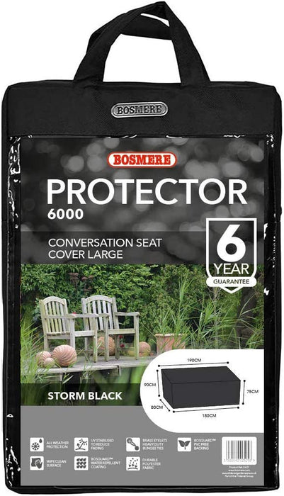 Bosmere Protector 6000 Conversation Seat Cover Large - Storm Black