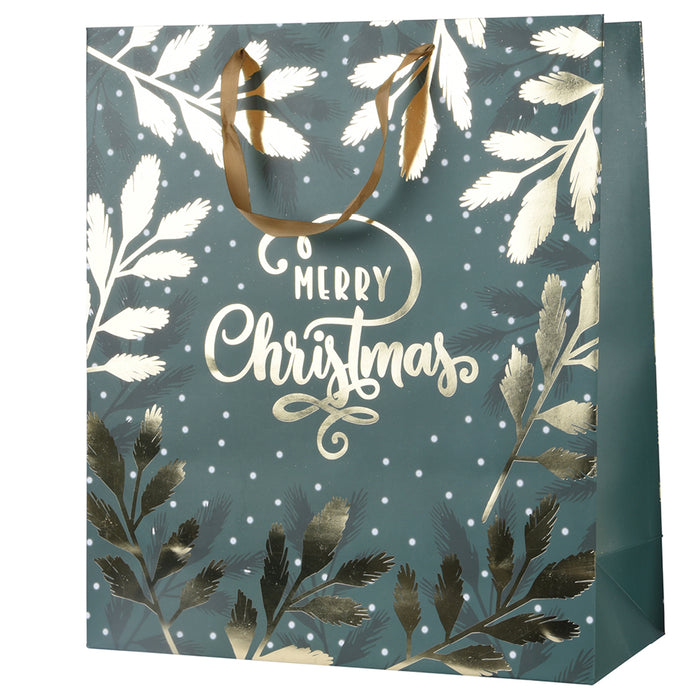 Kaemingk XXL Glitter Giftbag Blue X-Mas (72cm)
