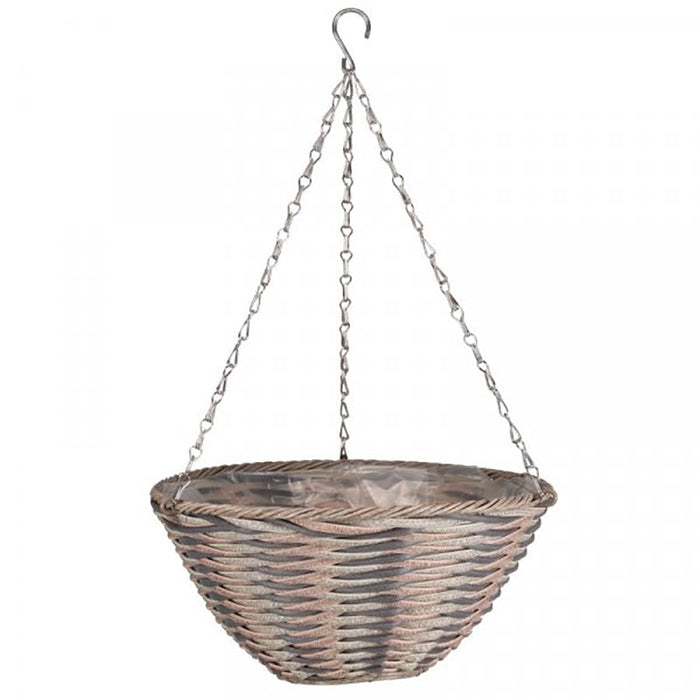 SmartGarden 14" Oceana Faux Rattan Basket