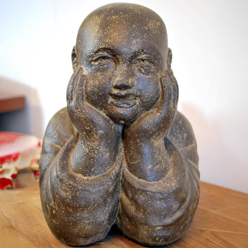 Lying Monk 40cm Stone Cast