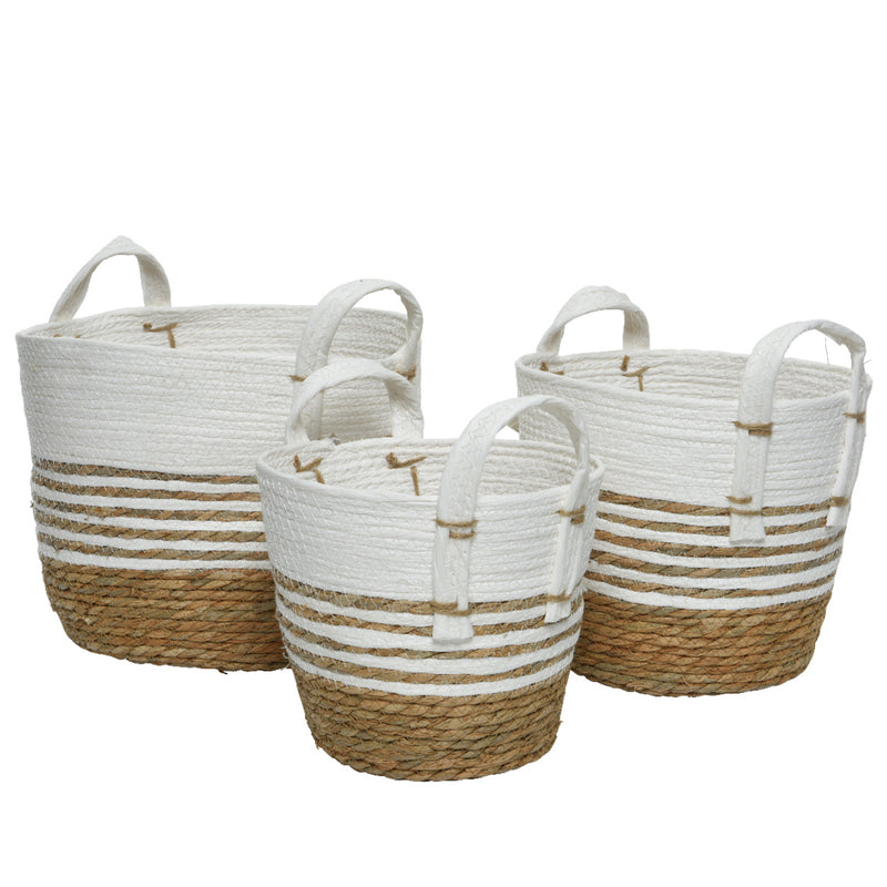 Kaemingk Round Paper Rope Basket SMALL