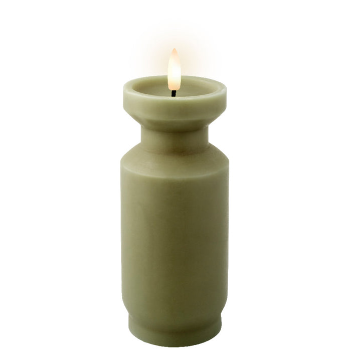 Kaemingk LED Wick Green Candle (17.8cm)
