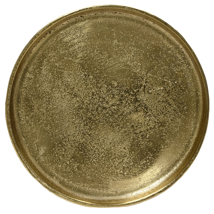 Kaemingk Deco Plate Aluminium Gold (Dia.30.5Cm X H.2.5Cm)