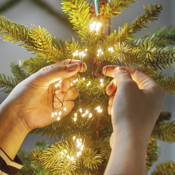 Kaemingk Micro LED Warm Green Flashing Tree Bunch Lights (240cm)