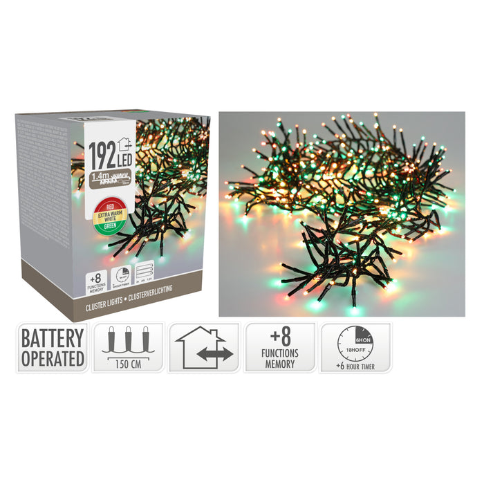 Koopman Cluster Lights 192 LED 3Clr