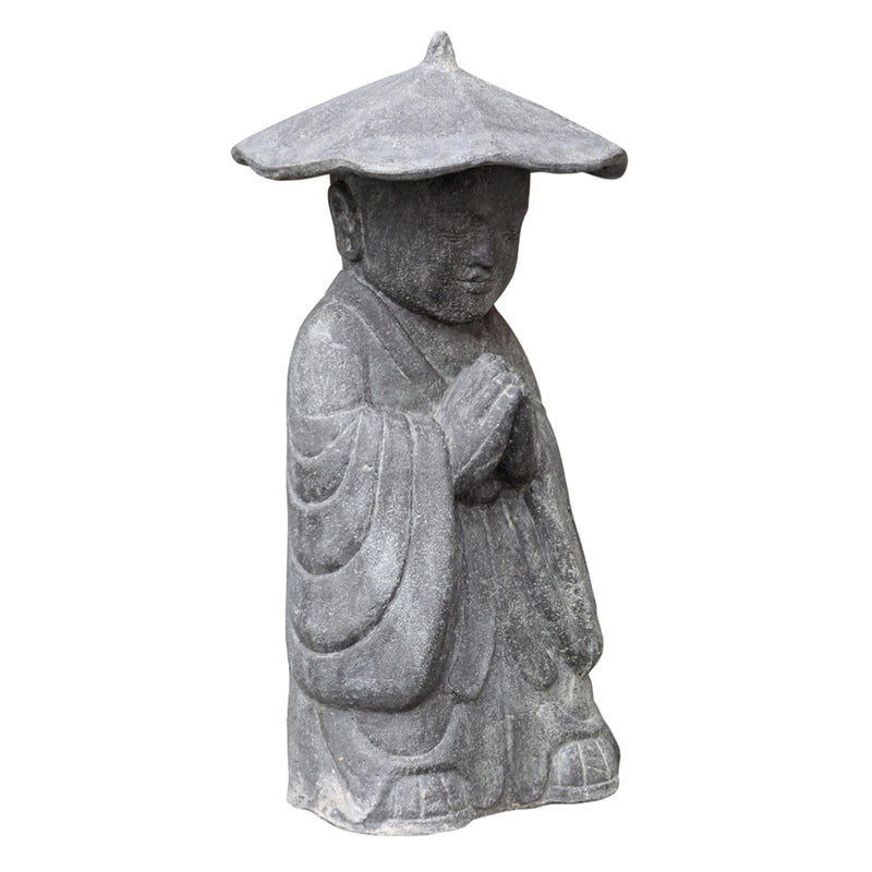 Standing Monk with Hat 60cm Cast Stone