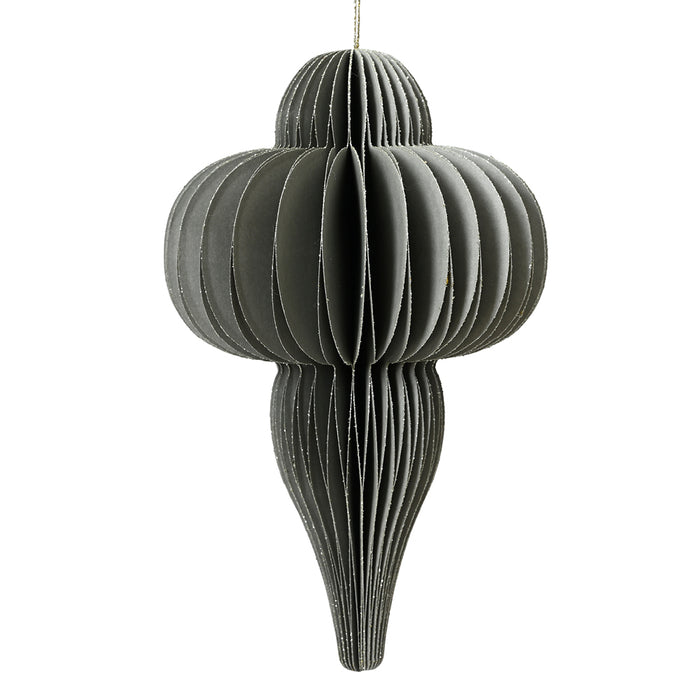 Kaemingk Grey Paper Magnet Ornament (15cm)