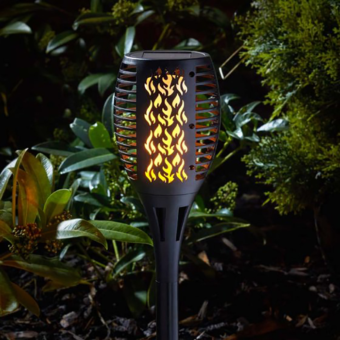 Smart Solar Compact Flaming Torch - Slate