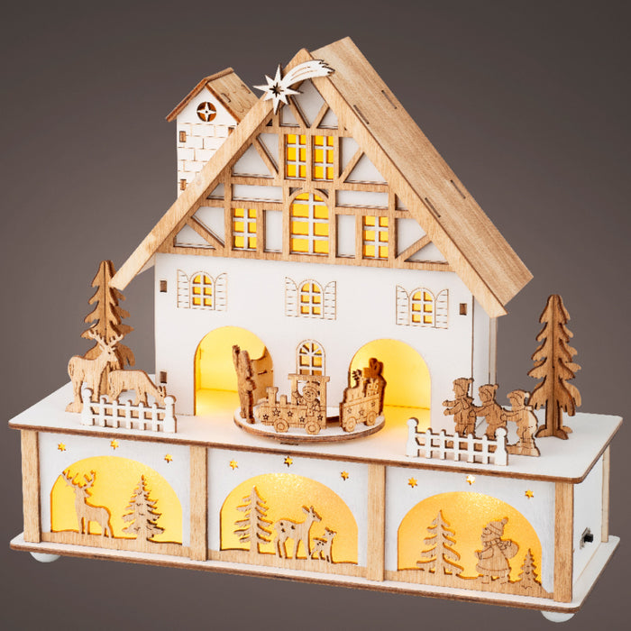 Kaemingk LED Village De Noël Scenery Plywood