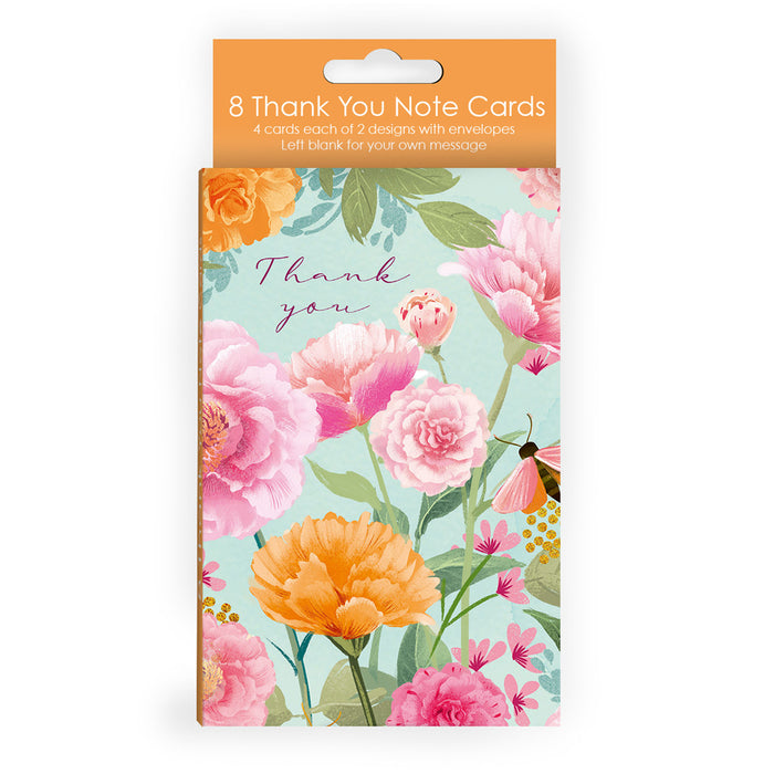 ABA Notelets Thank You - Illustrated Flowers