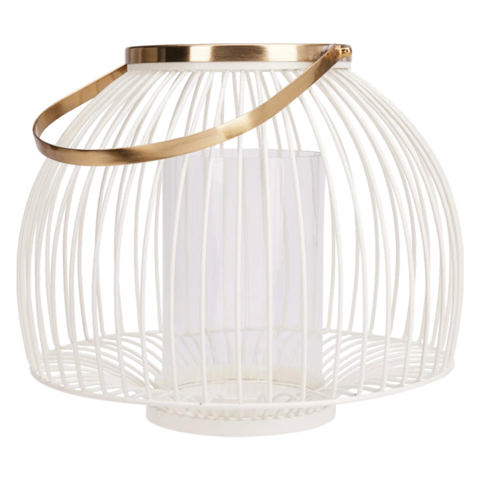 Koopman Lantern 23Cm Iron Wire White