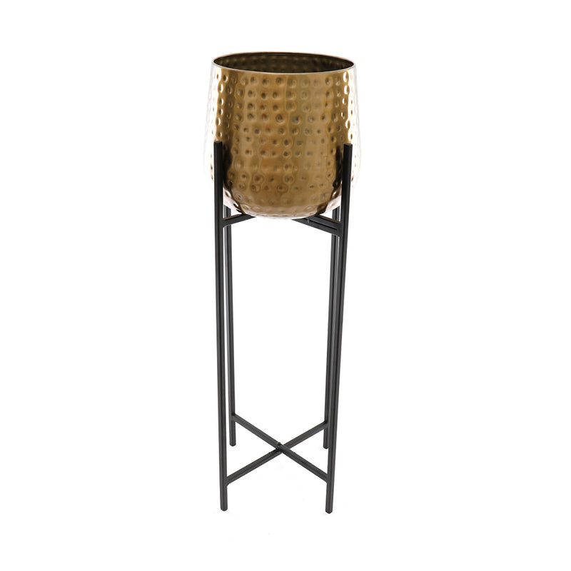 Sifcon 74Cm Gold Plantr W/Black Stand