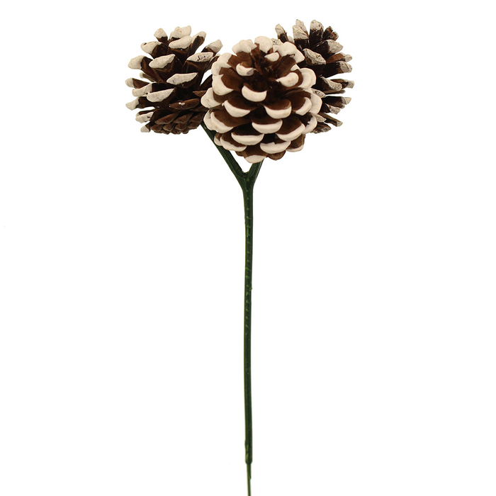 Sage Décor  Snowy Pinecone Pick 18Cm