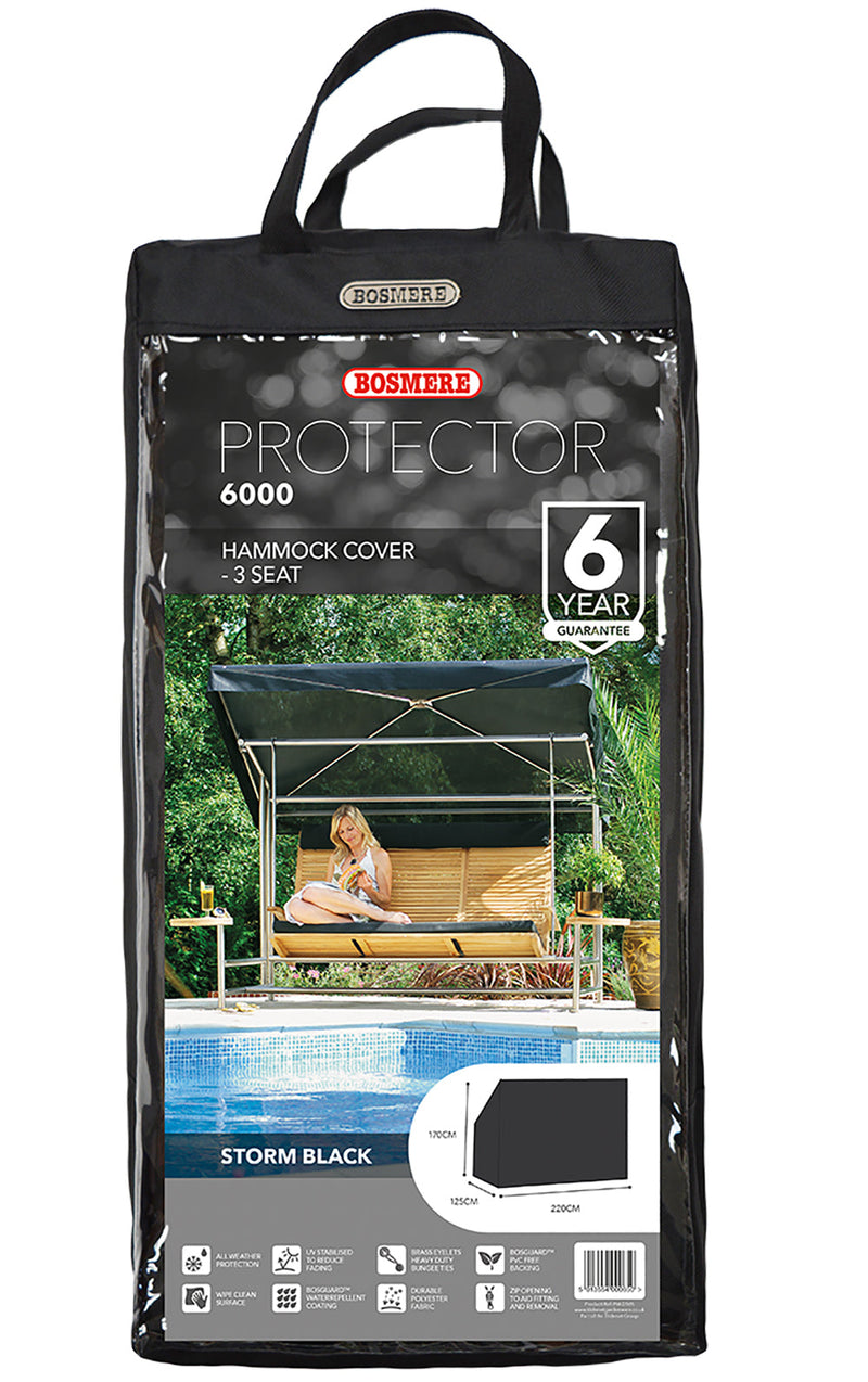 Bosmere Protector 6000 3 Seat Hammock Cover - Storm Black