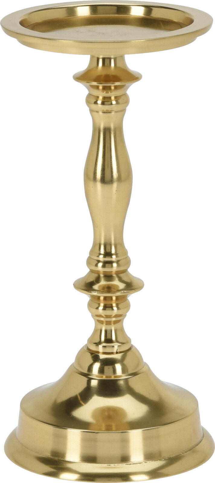 Candle Holder Aluminium Colour Gold 215mm