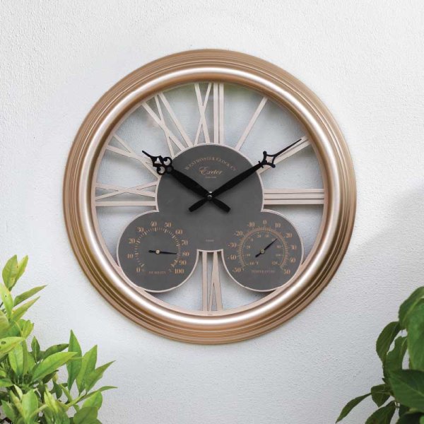 Outside In Exeter Rose Gold 15" Clock