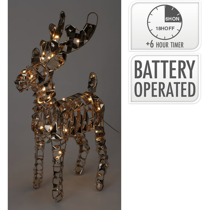 Koopman Gold Reindeer Micro LED (37cm)