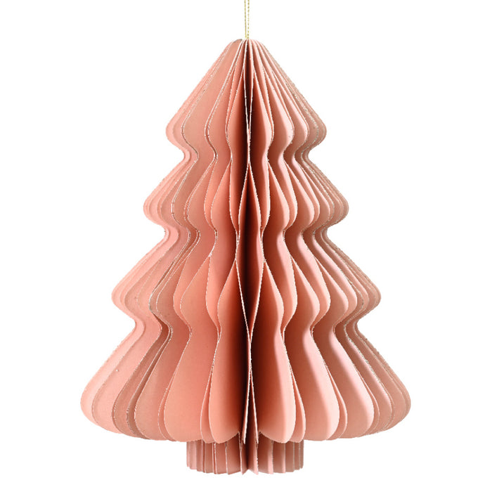 Kaemingk Pink Paper Magnet Tree Painted Edge (15cm)