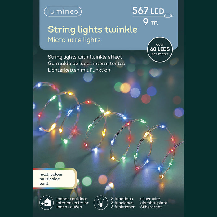 Kaemingk Micro LED Muti-Colour Twinkle Extra Dense (900cm)