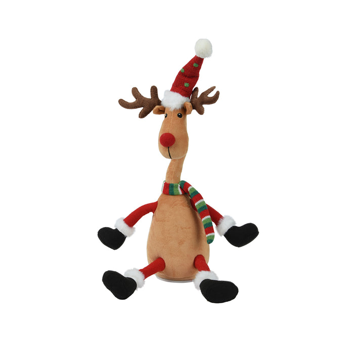 Kaemingk Reindeer With Santa Hat