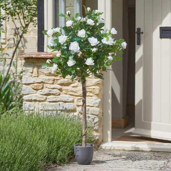 Faux Décor Regent's Roses - White 120cm
