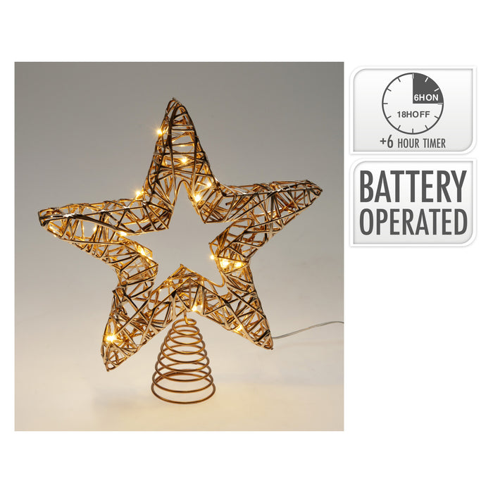 Koopman Top Star With LED 28Cm Champag